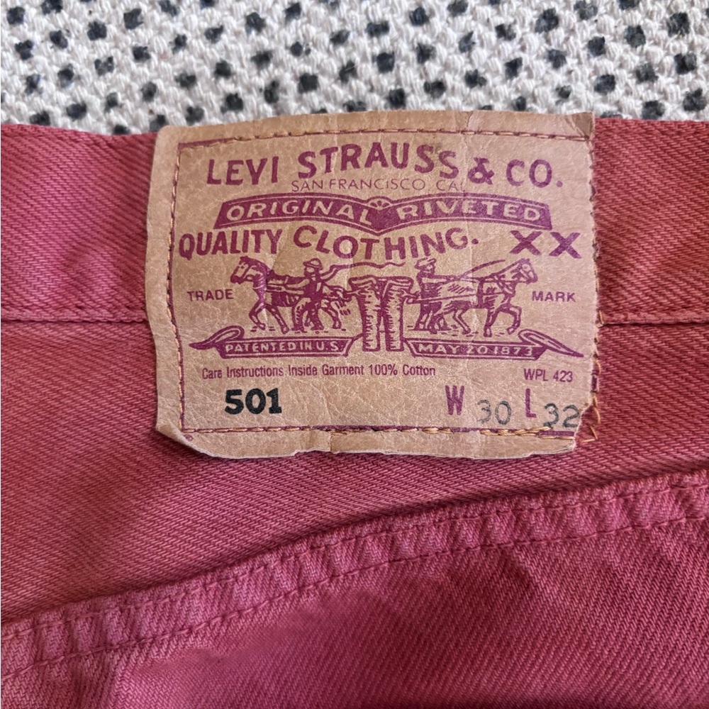 Levi's Men Jeans Straight Burgundy